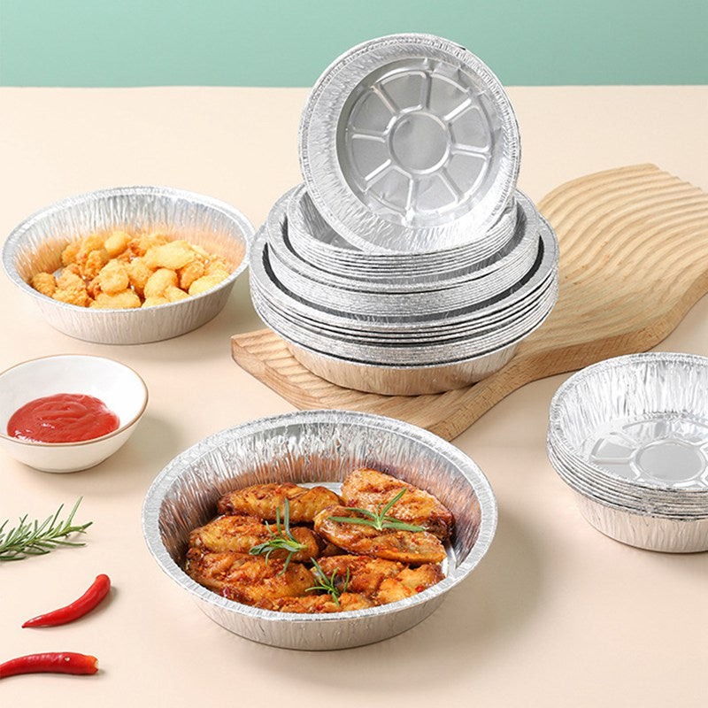 Non-Stick Aluminum Foil Liners Air Fryer Disposable Oil-Proof Steaming Basket Drip Pan Tray