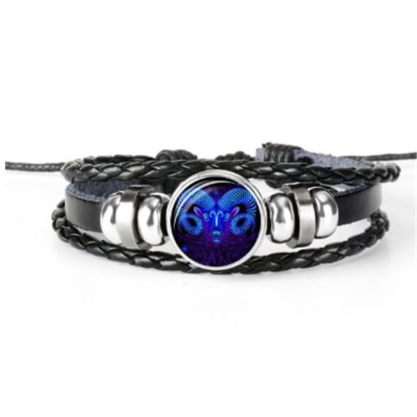 Veile Studios Zodiac Constellation Braided Design Bracelet For Men Women And Kids Fashion Jewellery