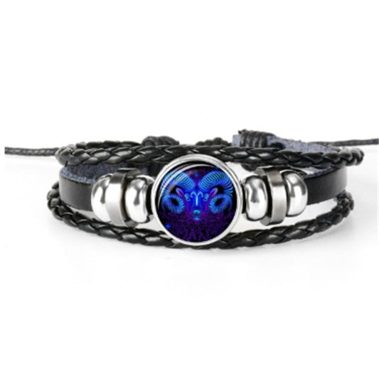 Veile Studios Zodiac Constellation Braided Design Bracelet For Men Women And Kids Fashion Jewellery