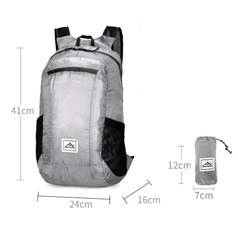 20L Lightweight Portable Foldable Backpack Travel Hiking Waterproof Folding Bag Ultralight Outdoor Pack For Women Men