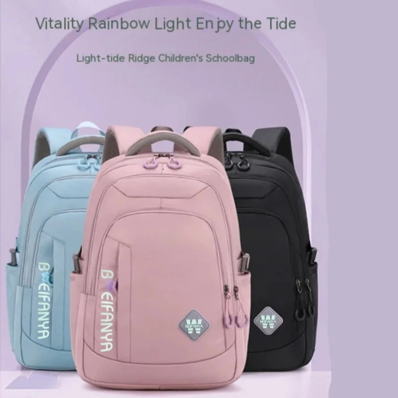 Nylon Backpack For Women With Large Capacity And Sturdy Shoulder Bag Water Resistant
