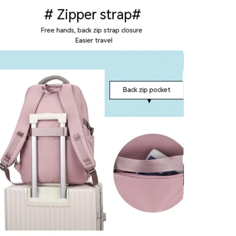 Nylon Backpack For Women With Large Capacity And Sturdy Shoulder Bag Water Resistant