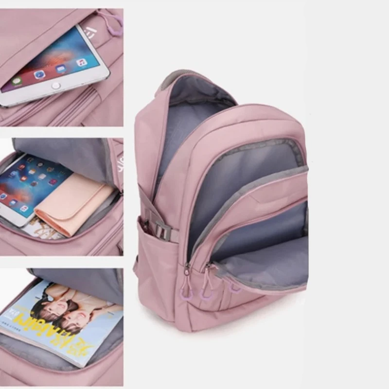 Nylon Backpack For Women With Large Capacity And Sturdy Shoulder Bag Water Resistant