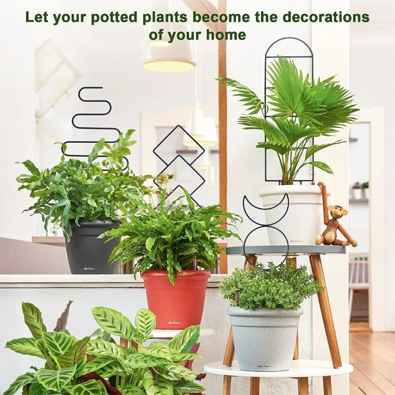 Plant Climbing Support Rack Multifunctional Metal Iron Flower Pots Vine Stand Holder For Home Garden Growth Accessories