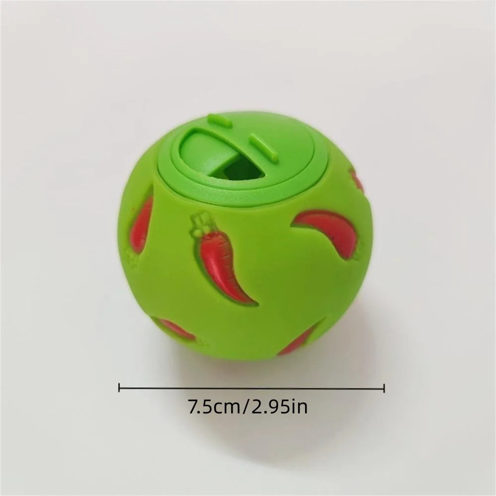 1Pcs Rabbit Treat Ball Pet Slow Feeder Interactive Bunny Toy Snack Bite Resistant Feeding Toys Ferret Kitty Hamster