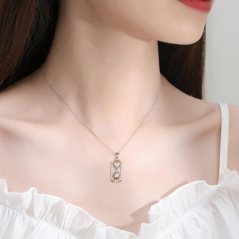 Veile Studios Hourglass Urn Necklace Glass Ashes Keepsake Jewelry For Family Pet