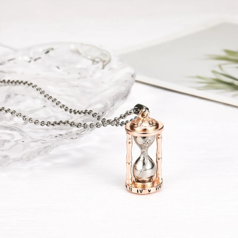 Veile Studios Hourglass Urn Necklace Glass Ashes Keepsake Jewelry For Family Pet