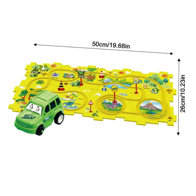 13-Piece Diy Assembling Electric Trolley Set Puzzle Track Car Play Railcar Building Toys Kid Gift