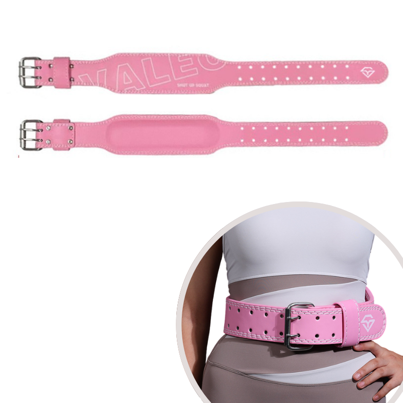 Size M Pink Professional Weightlifting Belt With Sponge Padding For Deep Squat And Deadlift Men Women Fitness Support