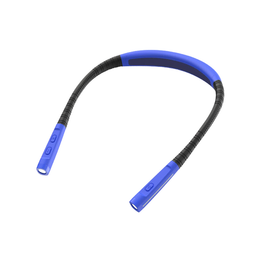 Elosung Blue Hands Free Led Neck Reading Light With 3 Modes For Night Walking And