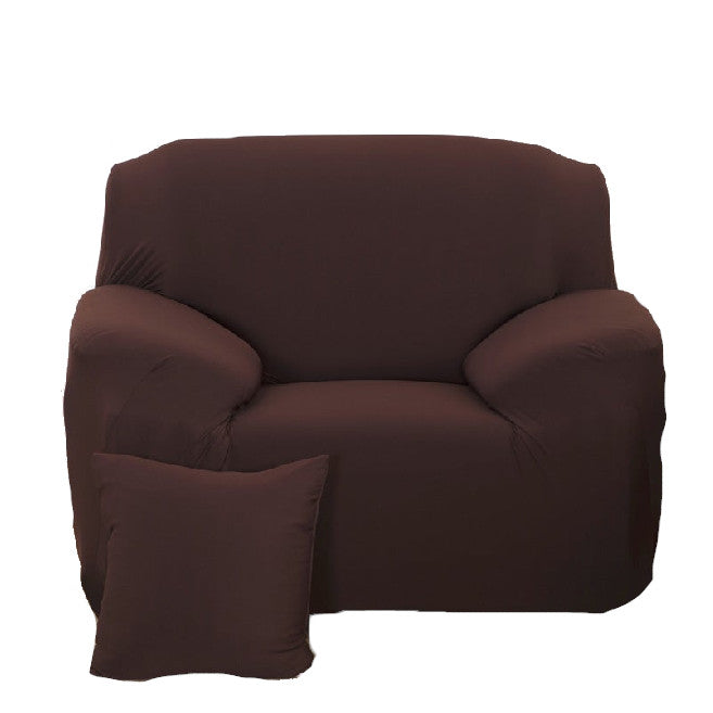 1 Seater High Stretch Sofa Cover Couch Lounge Protector Slipcovers Solid Colours