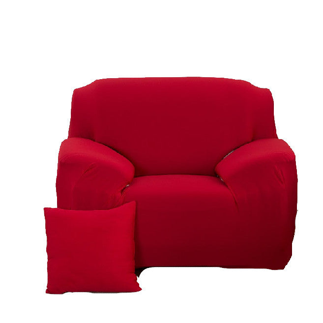 1 Seater High Stretch Sofa Cover Couch Lounge Protector Slipcovers Solid Colours