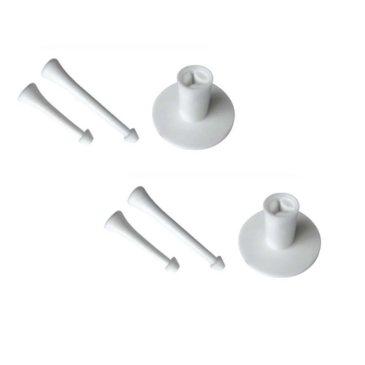 2Pcs Golf Tee Rubber Holder Tees 3 Inch 1 / 4 Long Practice Swing Trainer Training