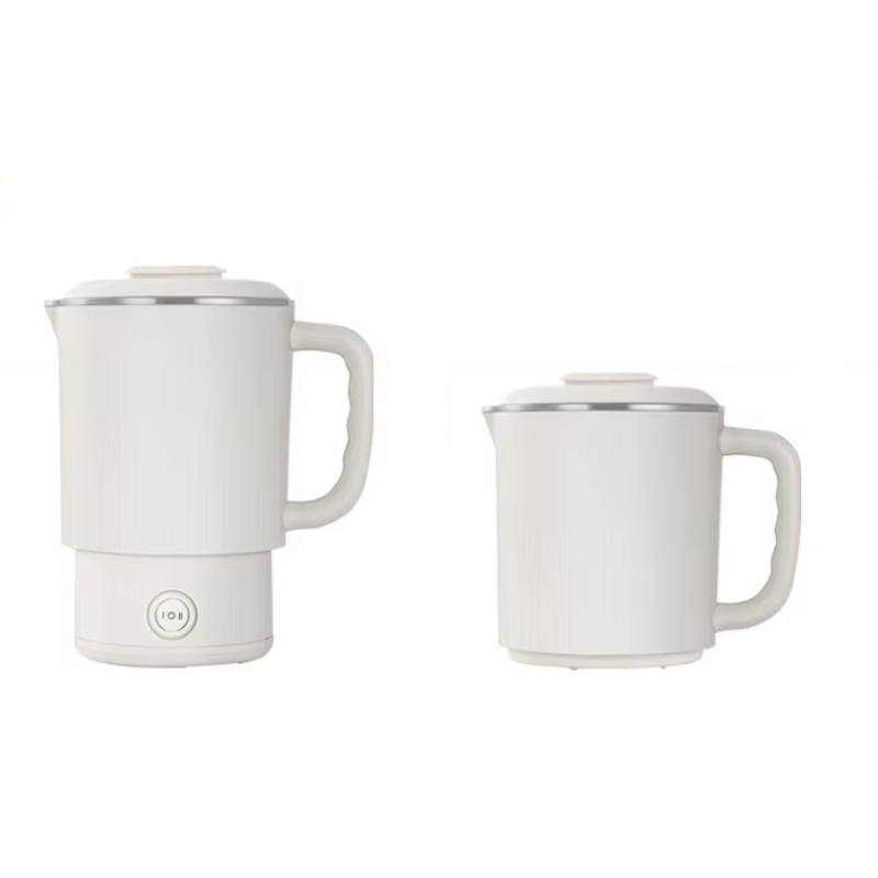 White Foldable Travel Electric Kettle 304 Stainless Steel Water Boiler