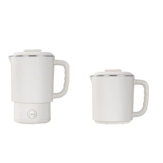 White Foldable Travel Electric Kettle 304 Stainless Steel Water Boiler