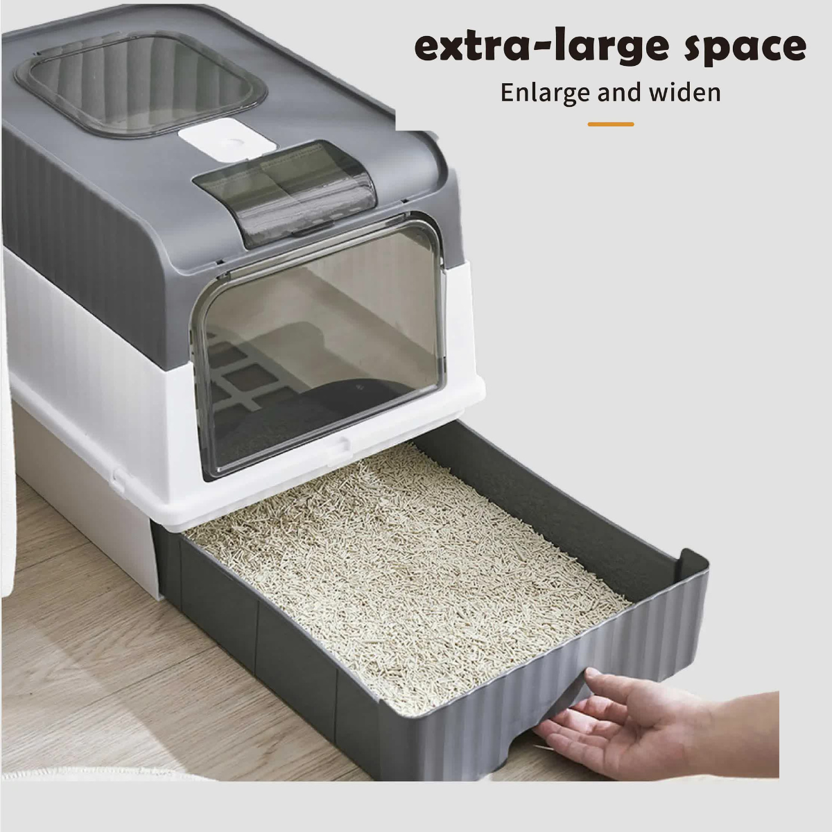 Automatic Uv Sterilizing Cat Litter Box Enclosed Design Odor Control And Germicidal Technology
