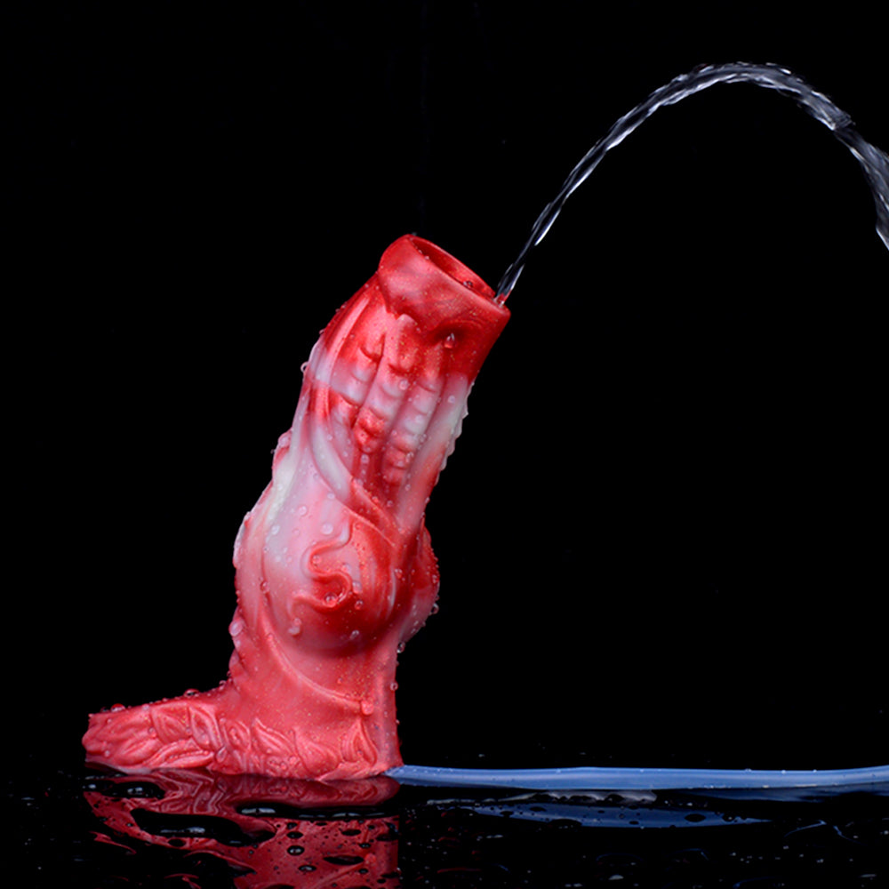 Theodore Textured Red Medium Squirting Penis Sleeve