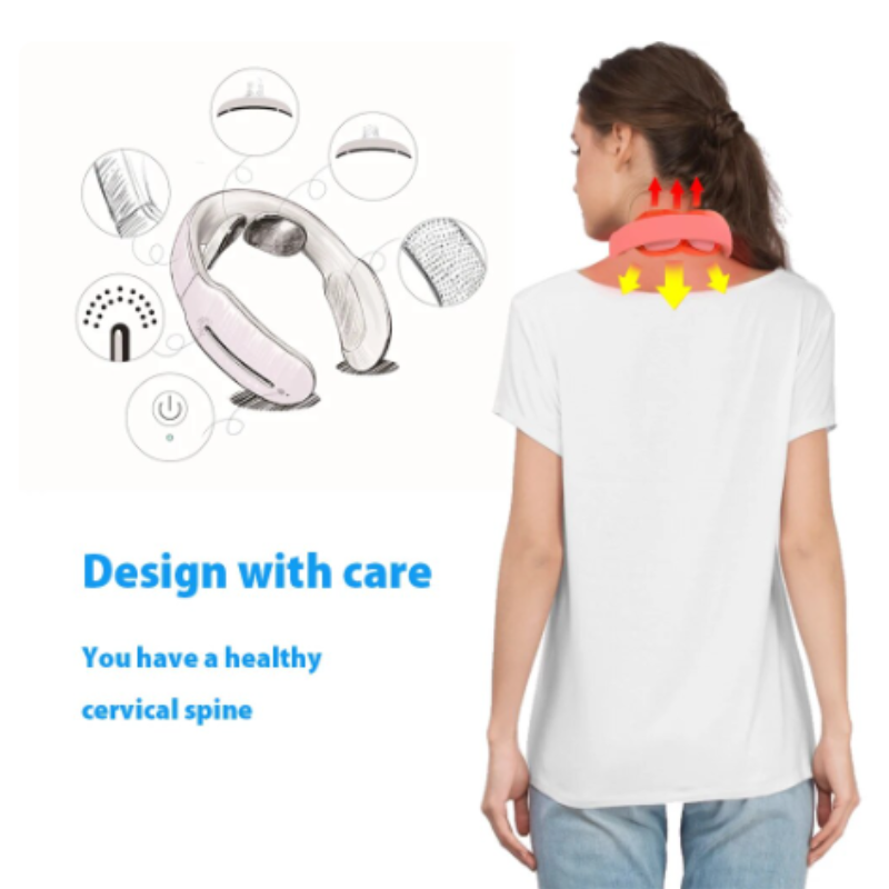 Smart Electric Neck And Shoulder Massager Pain Relief Tool Health Care Relaxation Cervical Vertebra Physiotherapy