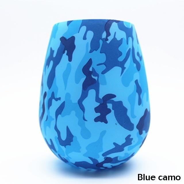 Unbreakable Silicone Wine Glasses Bpa Free Printed Outdoor Cups For Travel Picnic Pool Boat Camping