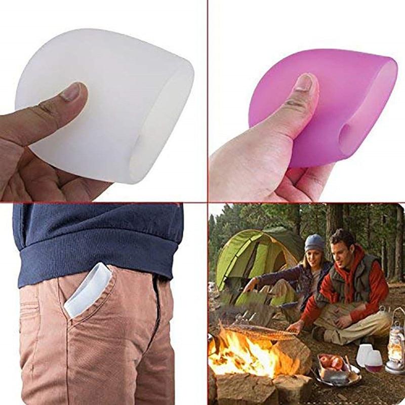 Unbreakable Silicone Wine Glasses Bpa Free Printed Outdoor Cups For Travel Picnic Pool Boat Camping