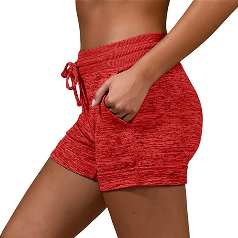 Women Shorts Quick-Dry Lace-Up Stretch Sports Pants