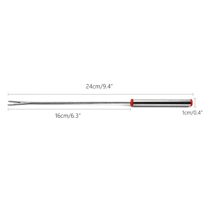 6Pcs Stainless Steel Bbq Fork Reusable Barbecue Skewers Cooking Tools