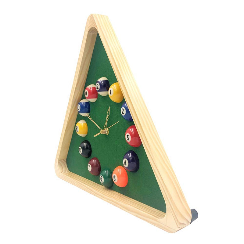 Novelty Billiard Quartz Clock With Solid Wood Frame Creative Wall