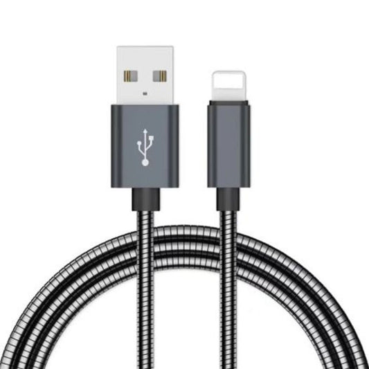 1M All Metal Fast Charging Data Sync Charger Cable For Iphone Black