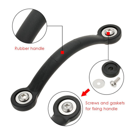 19Cm Kayak Canoe Marine Boat Rubber Side Mount Carry Handle With Screws Gaskets