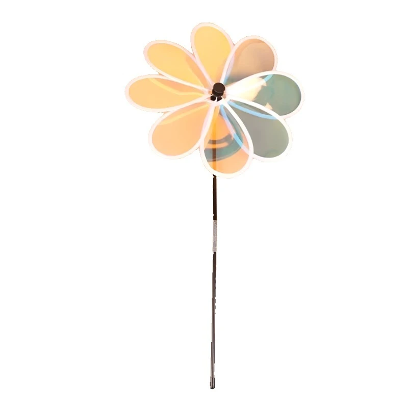Sunflower Windmill Pinwheel Foldable Carry Camping Garden Decoration