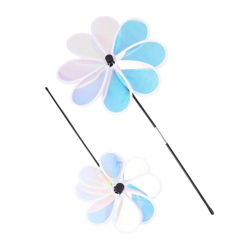 Sunflower Windmill Pinwheel Foldable Carry Camping Garden Decoration