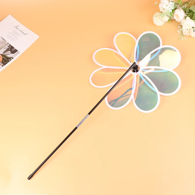 Sunflower Windmill Pinwheel Foldable Carry Camping Garden Decoration