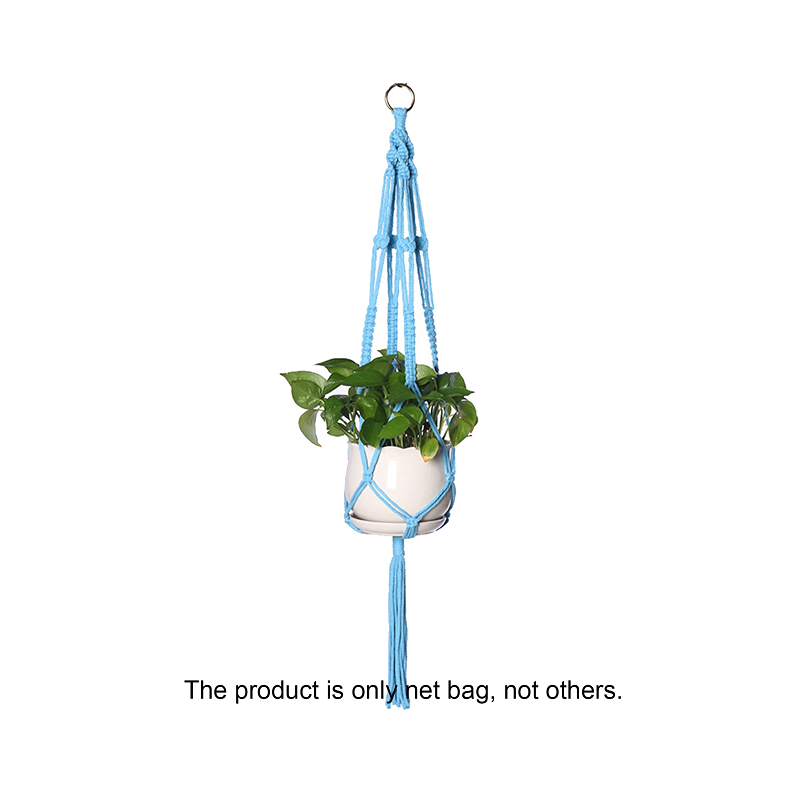 Plant Hanger Cotton Rope Macrame Knotted Lifting Hanging Flowerpot Holder