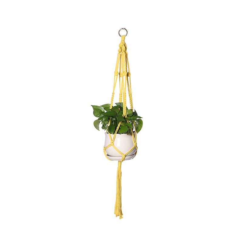 Plant Hanger Cotton Rope Macrame Knotted Lifting Hanging Flowerpot Holder