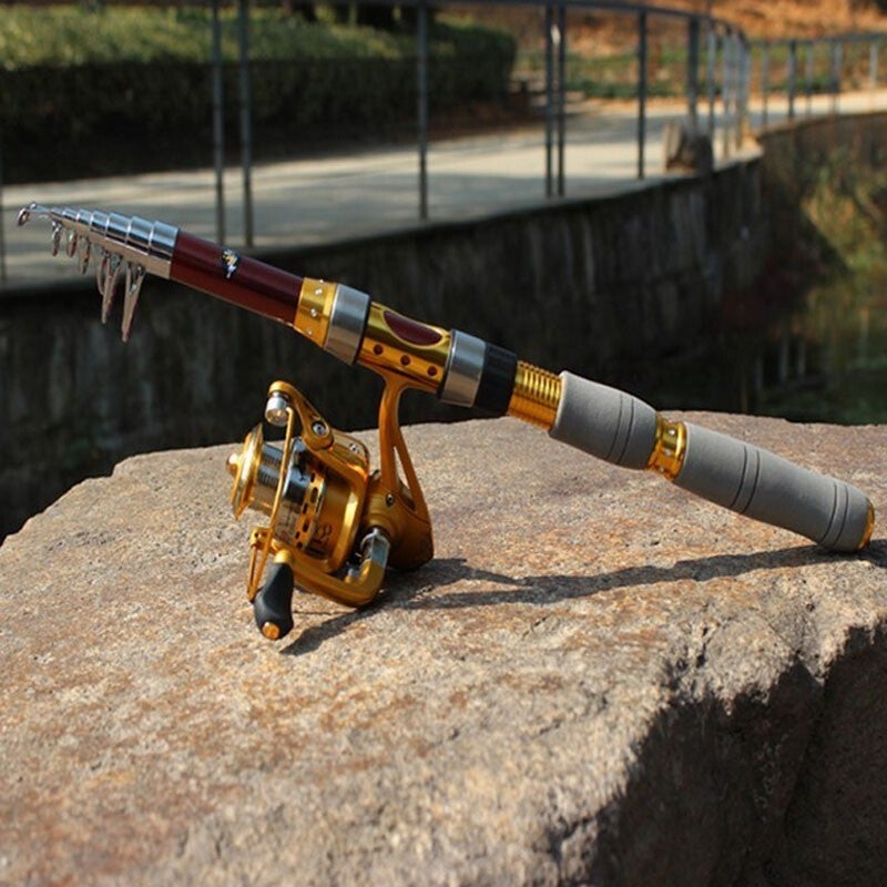2.1M 6.89Ft Telescope Fishing Rod Travel Spinning Pole