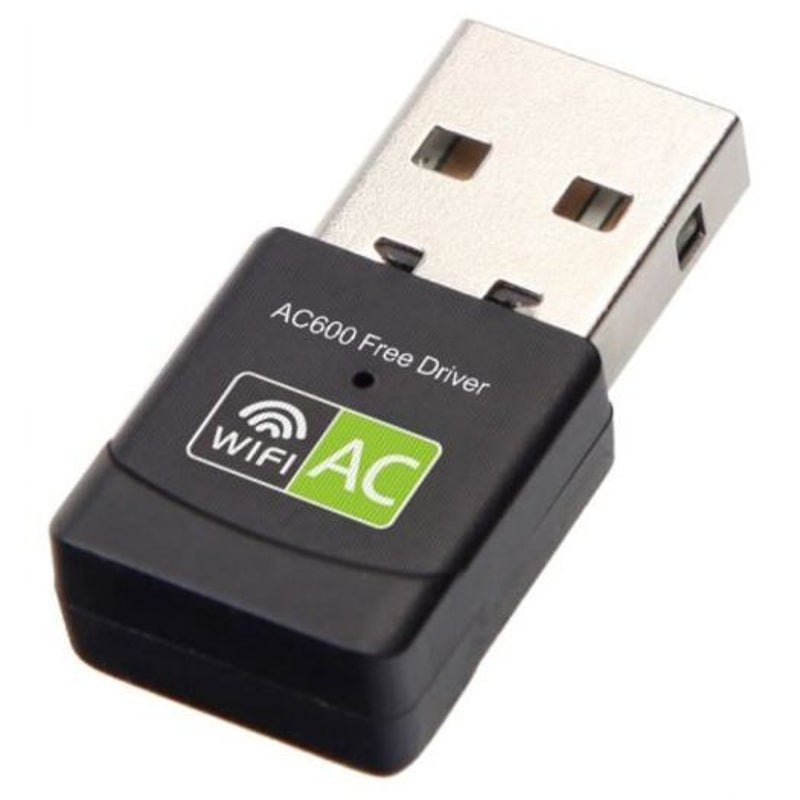 2.45 Ghz Mini Wireless Usb Wifi Adapter Free Driver Receiver 600Mbps Black