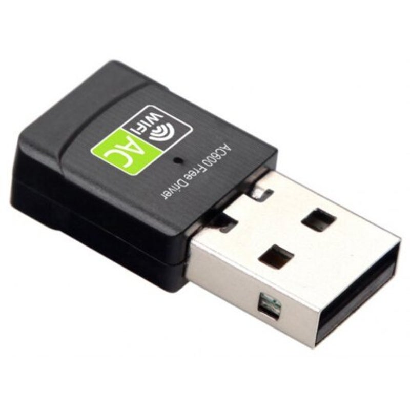 2.45 Ghz Mini Wireless Usb Wifi Adapter Free Driver Receiver 600Mbps Black