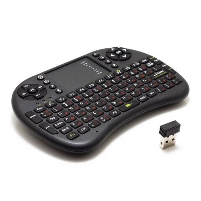 2.4Ghz Ukb 500 Rf Mini Wireless Keyboard Mouse Touchpad Combo Black