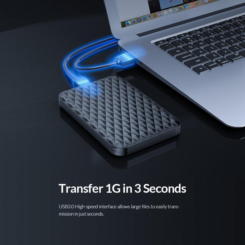2.5 Inch Hdd Case Sata 3.0 To Usb Gbps 4Tb Ssd Enclosure Support Uasp External Hard Disk Box Black