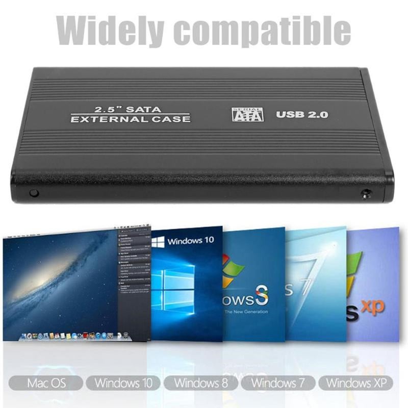 Usb2.0 To Sata Hdd Case External 480Mbps Ssd Hard Drive Enclosure Support 3 Tb Disk For Windows 98Seme
