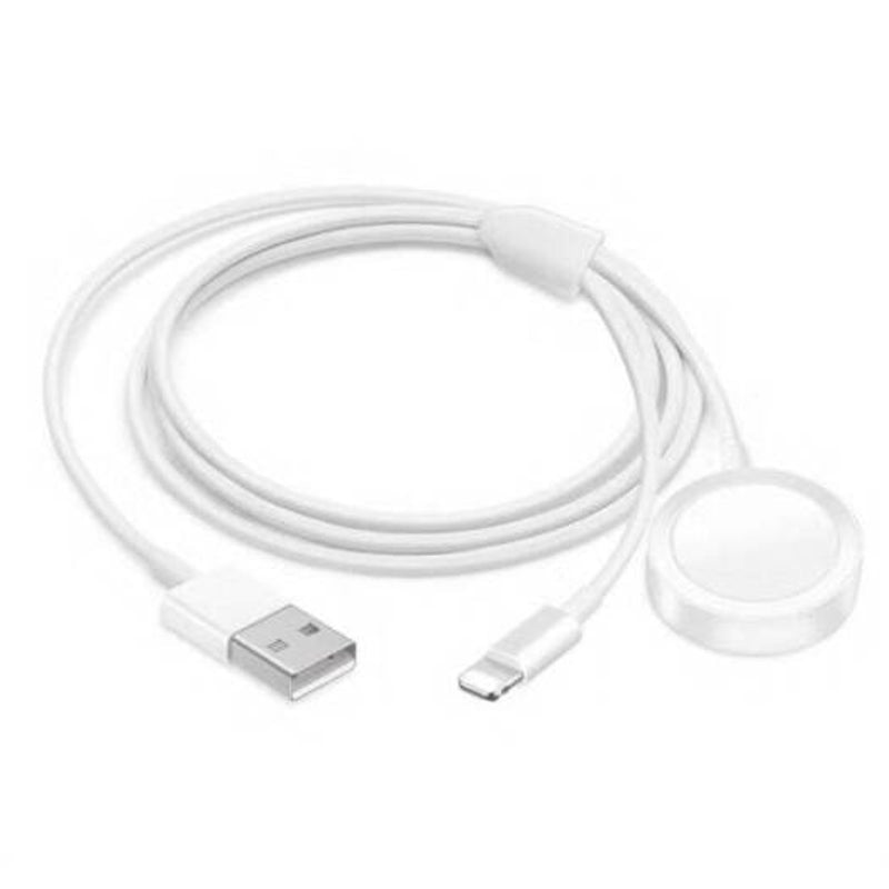 2 In1 Usb Wireless Charger For Apple Watch Series 4 / 3 Iphone Xr Xs Max White