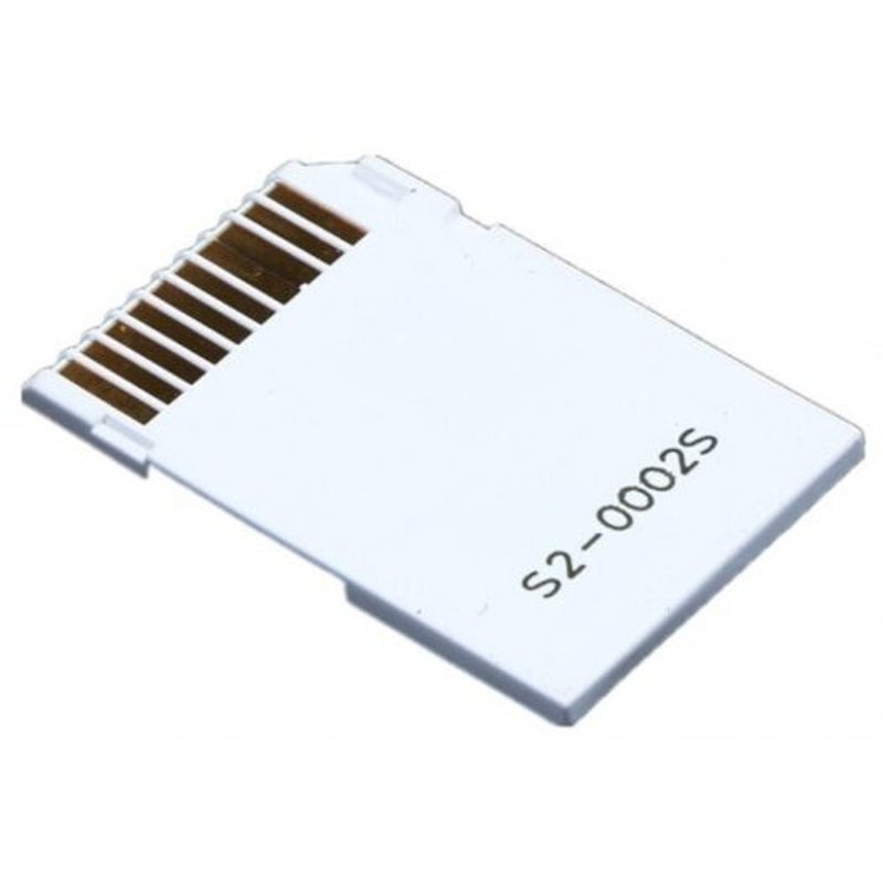 2 Microsd / Sdhc Cards Adapter Tf To Memory Stick Ms Pro Duo For Ps White