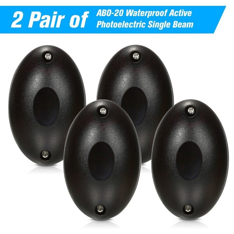 2 Pair Of Abo 20 Waterproof Active Photoelectric Single Beam Infrared Sensor