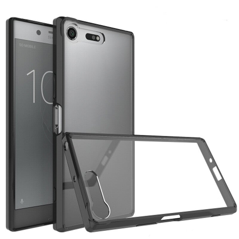 2 Pcs Scratchproof Tpu Acrylic Protective Case For Sony Xperia Xz Premium Black