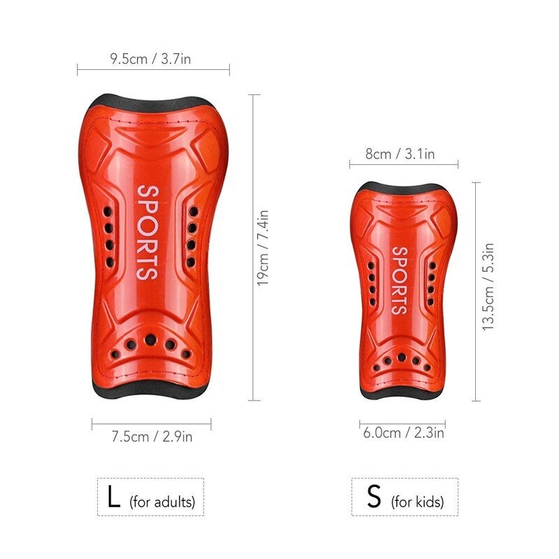 2 Pcs Soccer Shin Guards Football Protective Board Black