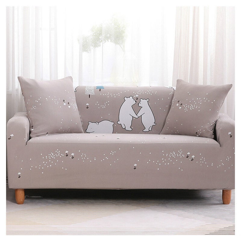 2 Seater High Stretch Sofa Cover Couch Lounge Protector Pattern Slipcovers