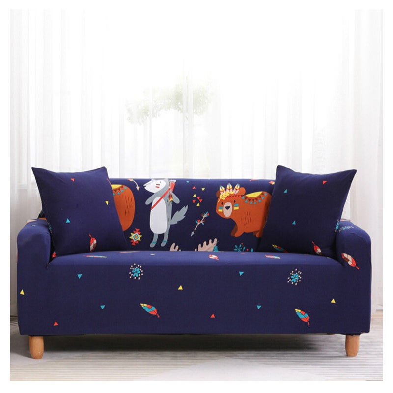 2 Seater High Stretch Sofa Cover Couch Lounge Protector Pattern Slipcovers