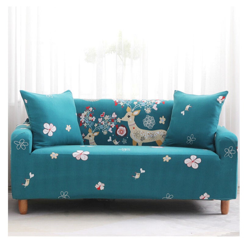 2 Seater High Stretch Sofa Cover Couch Lounge Protector Pattern Slipcovers