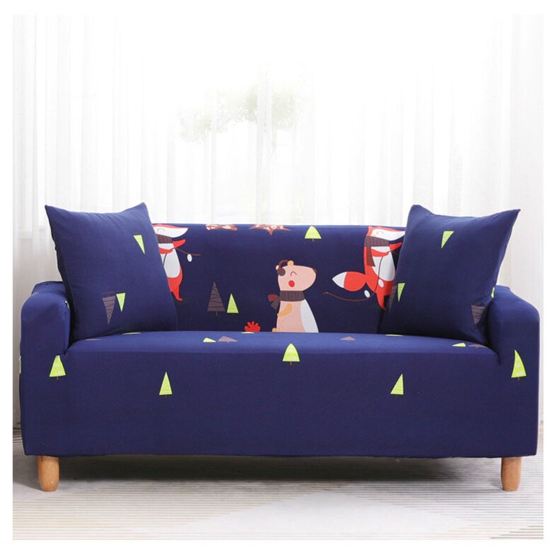 2 Seater High Stretch Sofa Cover Couch Lounge Protector Pattern Slipcovers