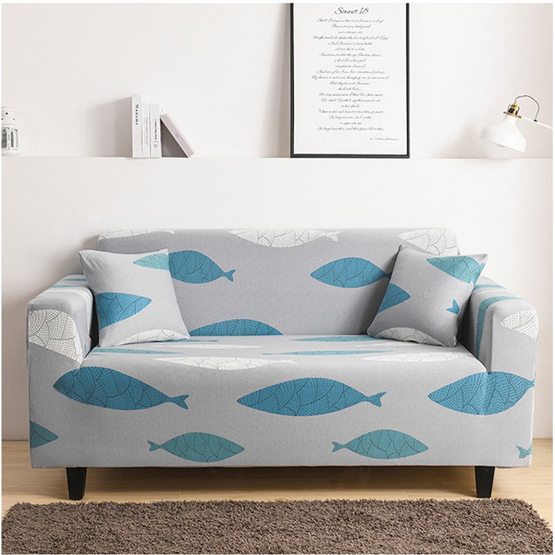 2 Seater High Stretch Sofa Cover Couch Lounge Protector Pattern Slipcovers